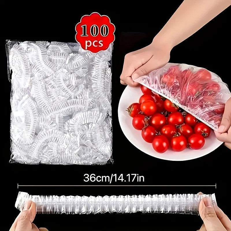 100pcs Elastic Lids